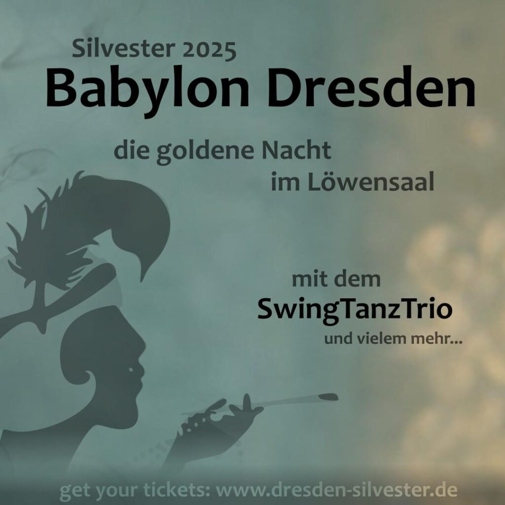 Das SwingTanzTrio spielt zu Silvester auf der goldenen Nacht im Löwensaal